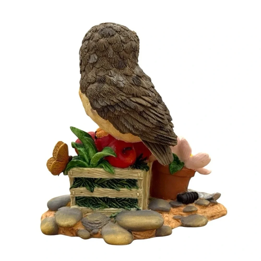 OWLS! Harvest Splendor Owl Your Big Backyard w/Apples & Flower Giordano Art Ltd.